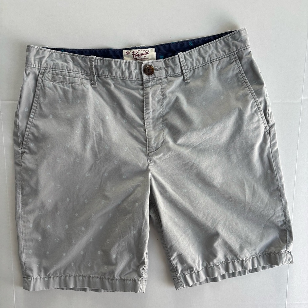 Original Penguin By Munsingwear Chino Shorts Mens 34 Novelty sailboat print